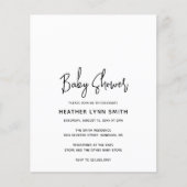 De minimalistische Uitnodiging van het Baby shower (Voorkant)