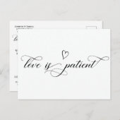 De minimalistische weddenschap is de patiënt uitge aankondigingskaart (Voorkant / Achterkant)