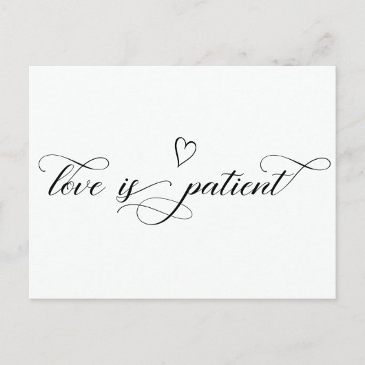 De minimalistische weddenschap is de patiënt uitge aankondigingskaart (Voorkant)