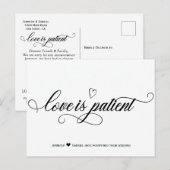 De minimalistische weddenschap is de patiënt uitge aankondigingskaart (Voorkant / Achterkant)