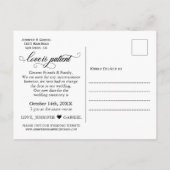 De minimalistische weddenschap is de patiënt uitge aankondigingskaart (Achterkant)