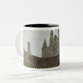 De minister van Mont Saint-Michel Tweekleurige Koffiemok (Voorkant links)