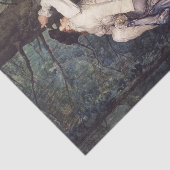 De minnaar in het bos (Scène van romantische liefd Tissuepapier (Detail)