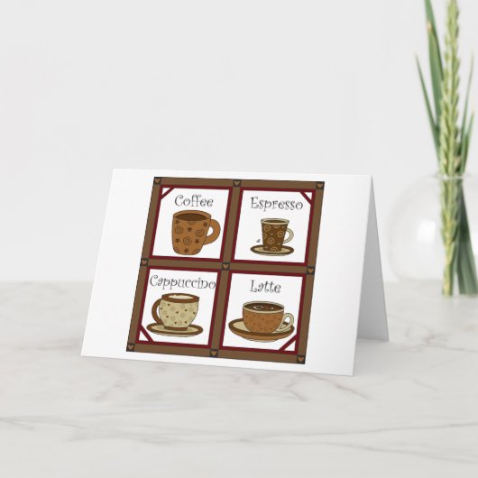 De Minnaar van de koffie Kaart (Voorkant)