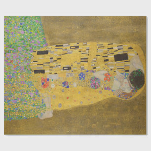 De minnaars kussen omhelzing door Gustav Klimt Cadeaupapier