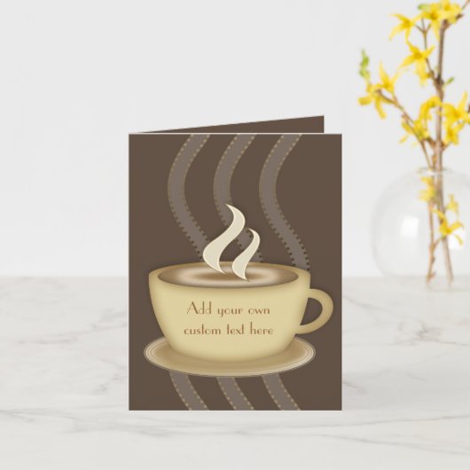 De Minnaars Notecards van de koffie Kaart (Gele Bloem)