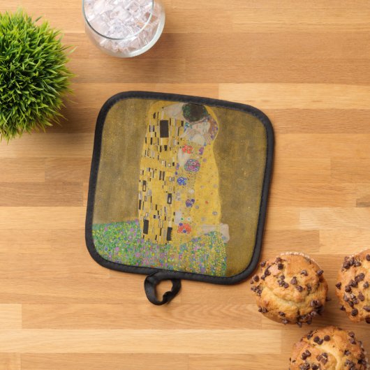De minnenden omhelzen elkaar door Gustav Klimt Pannenlap (Top down)
