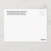 De minnesota Centennial Showboot Briefkaart (Achterkant)