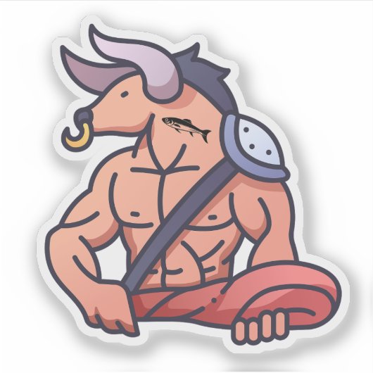 De "MINNOWtaur" Sticker (Voorkant)