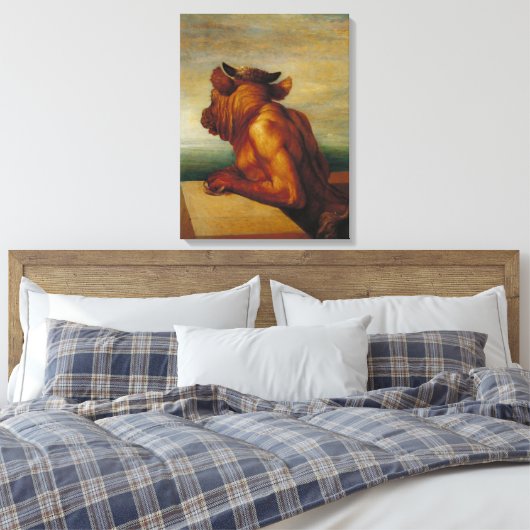 De Minotaur George Frederic Watts Art Canvas Afdruk (Insitu (Slaapkamer))