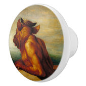 De Minotaur (van George Frederic Watts) Keramische Knop (Rechts)