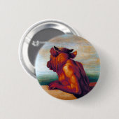 De Minotaur van George Frederic Watts Ronde Button 5,7 Cm (Voorkant /achterkant)