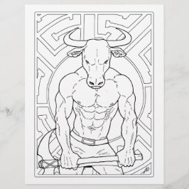 De Minotaurus - Kleurplaat.