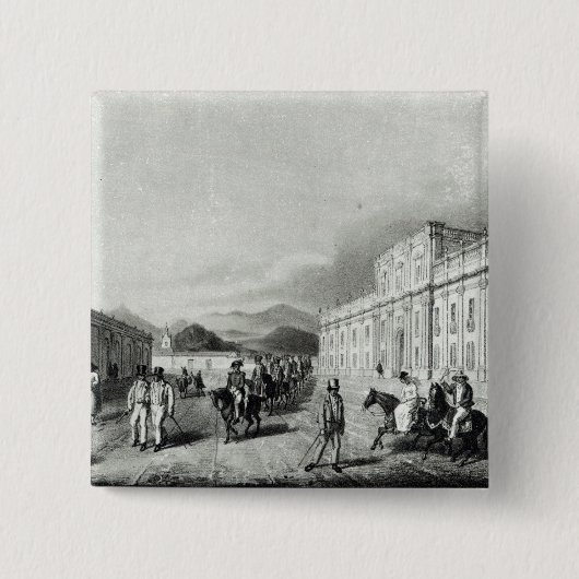 De Mint van Santiago Vierkante Button 5,1 Cm (Voorkant)