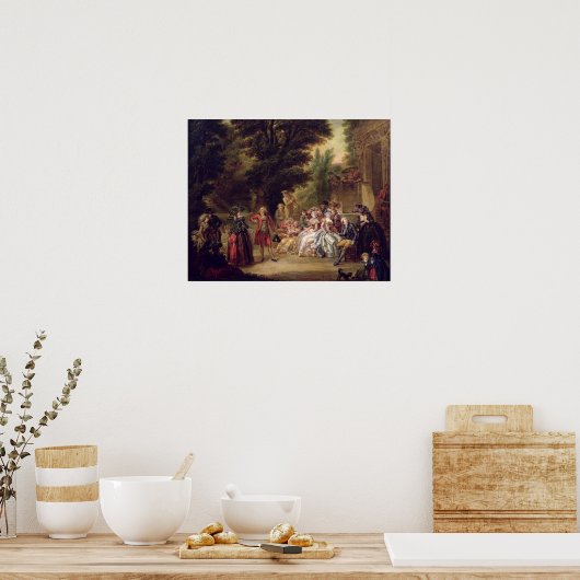 De Minuet onder de eikenboom, 1787 Poster (Keuken)