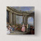 De Minuet Vierkante Button 5,1 Cm (Voorkant)