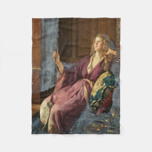 De Minx (door John Collier) Fleece Deken (Voorkant)