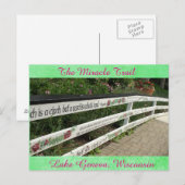 De Miracle Trail, het Meer van Genève, Wisconsin B Briefkaart (Voorkant / Achterkant)