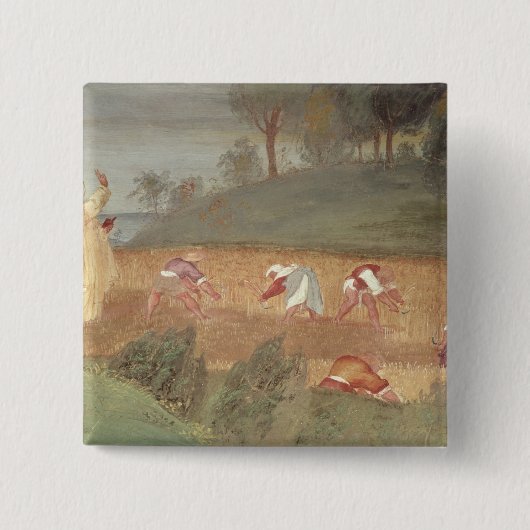 De Mirakels van de Sint-Karel van Assisi Vierkante Button 5,1 Cm (Voorkant)