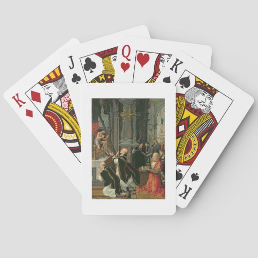 De Mis van St. Gregorius (olieverf op doek) Speelkaarten (Achterkant)