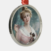 De Mischievous Puppy Metalen Ornament (Rechts)