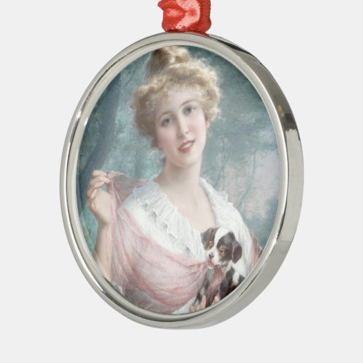 De Mischievous Puppy Metalen Ornament (Links)