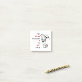 De misdadiger zou niet tegen mijn gezicht liegen post-it® notes (Op bureau)