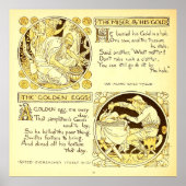 De Miser en zijn Gouden Walter Crane Poster (Voorkant)