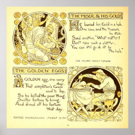 De Miser en zijn Gouden Walter Crane Poster