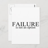 De mislukking is geen optie briefkaart (Voorkant / Achterkant)