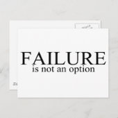 De mislukking is geen optie briefkaart (Voorkant / Achterkant)