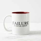 De mislukking is geen optie tweekleurige koffiemok (Links)