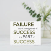 De mislukking is niet het tegenovergestelde van su briefkaart (Staand voorkant)