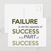 De mislukking is niet het tegenovergestelde van su briefkaart (Voorkant / Achterkant)