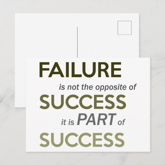 De mislukking is niet het tegenovergestelde van su briefkaart (Voorkant / Achterkant)