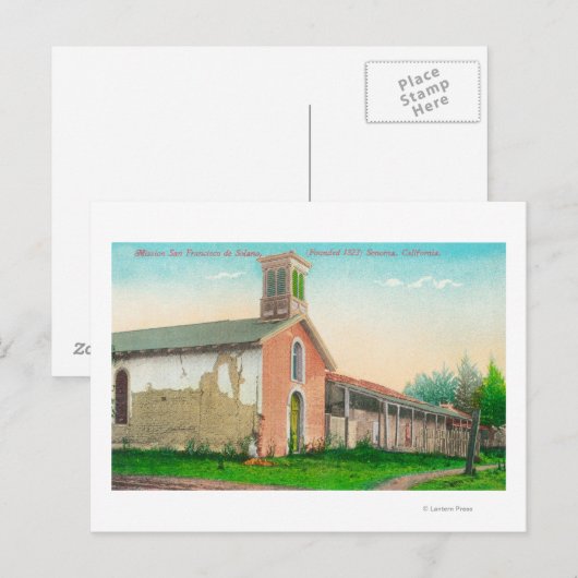 De missie San Francisco de Solano Briefkaart (Voorkant / Achterkant)