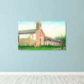 De missie San Francisco de Solano Canvas Afdruk (Insitu (Houten vloer))