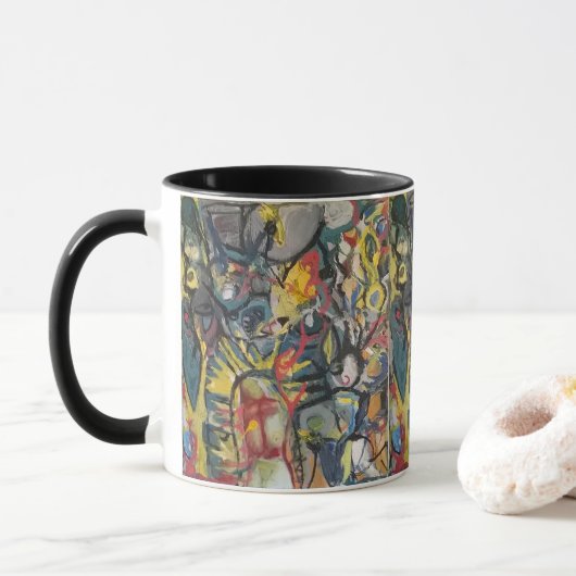 De Missie schilderij mok Jeff Hankamer (Met donut)