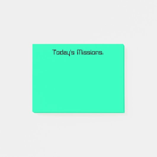 De missies van Turquoise Today Post-it® Notes (Voorkant)