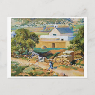 De Mission Church van Kenneth Miller Adams Briefkaart