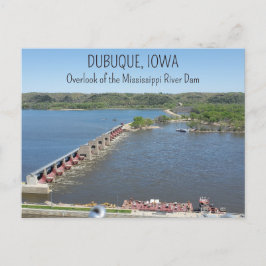 De Mississippi bij Dubuque Iowa Briefkaart
