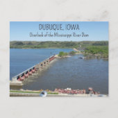 De Mississippi bij Dubuque Iowa Briefkaart (Voorkant)