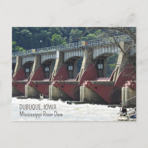 De Mississippi bij Dubuque Iowa Briefkaart