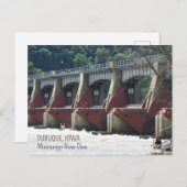 De Mississippi bij Dubuque Iowa Briefkaart (Voorkant / Achterkant)