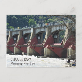 De Mississippi bij Dubuque Iowa Briefkaart