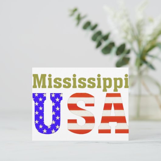 De Mississippi de V.S.! Briefkaart (Staand voorkant)
