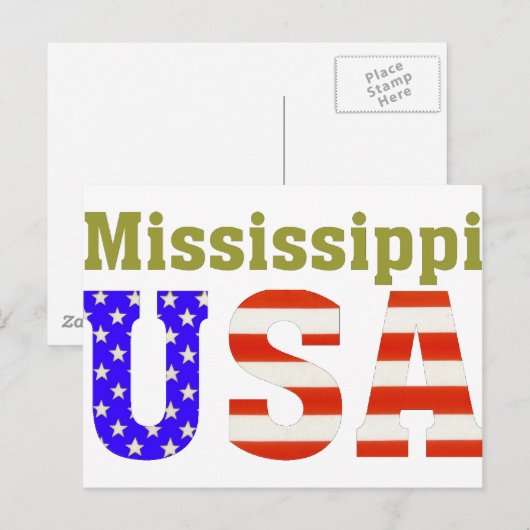 De Mississippi de V.S.! Briefkaart (Voorkant / Achterkant)