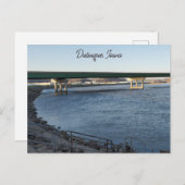 De Mississippi River Bridge bij Dubuque Iowa Briefkaart (Voorkant / Achterkant)