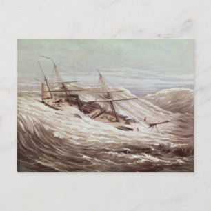 De Mississippi-stoomrand in een tyfoon Briefkaart