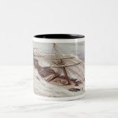 De Mississippi-stoomrand in een tyfoon Tweekleurige Koffiemok (Center)